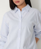 MUSINSA STANDARD WOMAN MUSINSA STANDARD WOMAN Women's Striped Relaxed Oxford Shirt (Size XS)