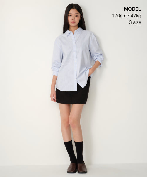 MUSINSA STANDARD WOMAN MUSINSA STANDARD WOMAN Women's Striped Relaxed Oxford Shirt (Size XS)