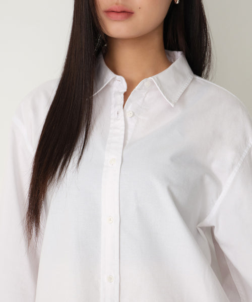 MUSINSA STANDARD WOMAN MUSINSA STANDARD WOMAN Women's Relaxed Oxford Shirt (White)