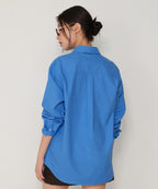 MUSINSA STANDARD WOMAN MUSINSA STANDARD WOMAN Relaxed Oxford Shirt Socks Blue