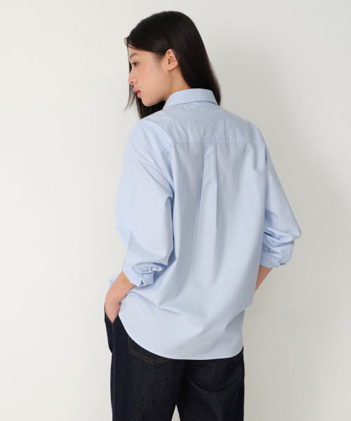 MUSINSA STANDARD WOMAN MUSINSA STANDARD WOMAN Women's Relaxed Oxford Shirt (Light Blue)