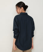 MUSINSA STANDARD WOMAN MUSINSA STANDARD WOMAN Women's Relaxed Oxford Shirt (Navy)