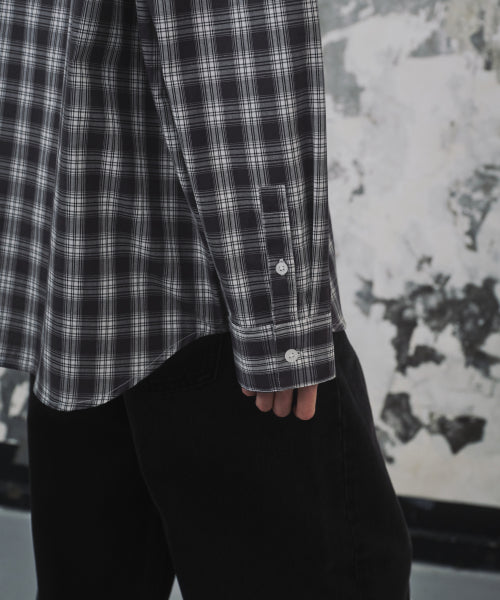 MUSINSA STANDARD WOMAN MUSINSA STANDARD WOMAN Women's Relaxed Plaid Check Shirt Dark Gray