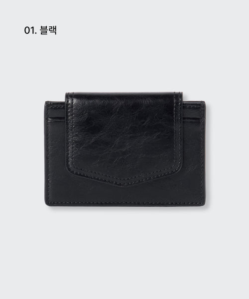 MUSINSA STANDARD WOMAN MUSINSA STANDARD WOMAN Women's Crinkled Leather Accordion Card Holder