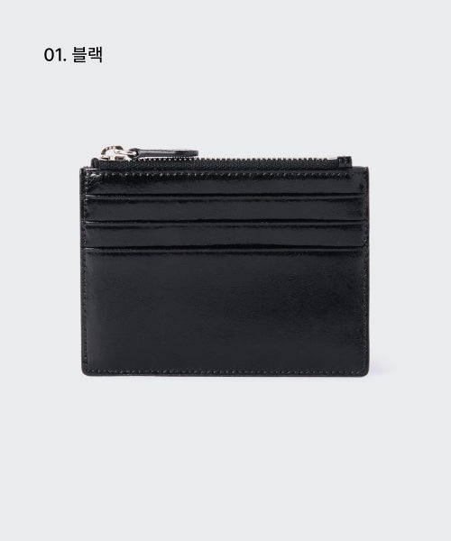 MUSINSA STANDARD WOMAN MUSINSA STANDARD WOMAN Women's Crinkle Leather Zipper Card Wallet