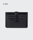 MUSINSA STANDARD WOMAN MUSINSA STANDARD WOMAN Women's Crinkle Leather Closure Card Wallet