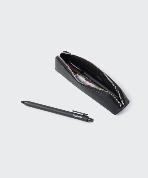 MUSINSA STANDARD WOMAN MUSINSA STANDARD WOMAN Epsom Leather Pencil Case Black