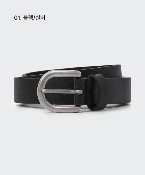 MUSINSA STANDARD WOMAN MUSINSA STANDARD WOMAN Women's Rounded Leather Slim Belt 20mm