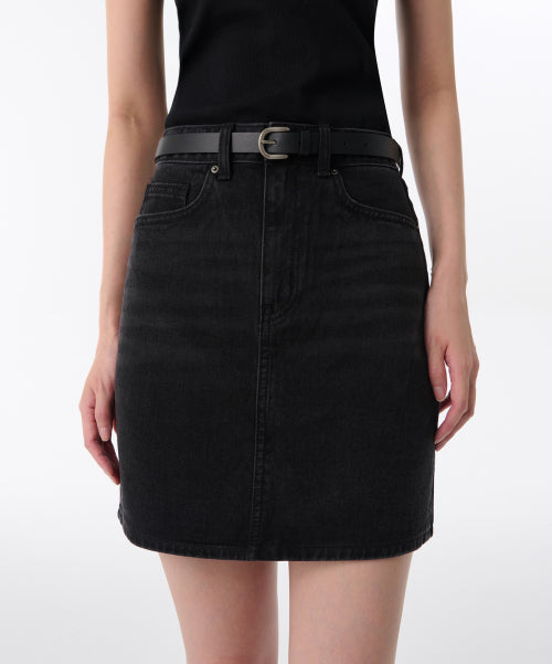 MUSINSA STANDARD WOMAN MUSINSA STANDARD WOMAN Women's Rounded Leather Slim Belt 20mm