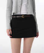 MUSINSA STANDARD WOMAN MUSINSA STANDARD WOMAN Women's Rounded Leather Slim Belt 20mm