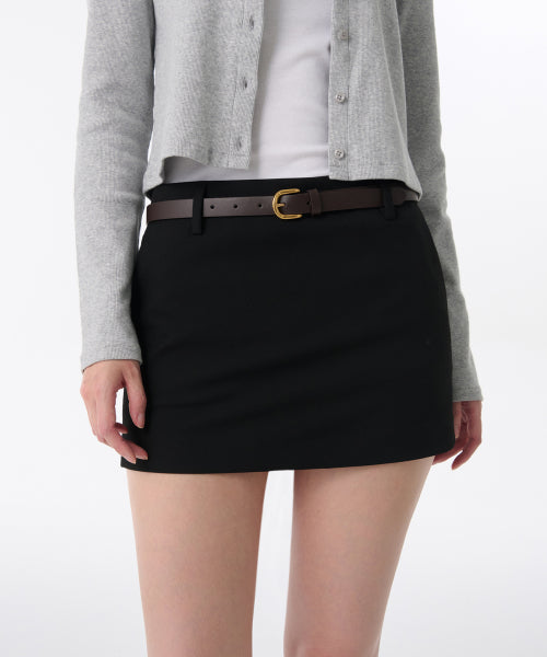 MUSINSA STANDARD WOMAN MUSINSA STANDARD WOMAN Women's Rounded Leather Slim Belt 20mm