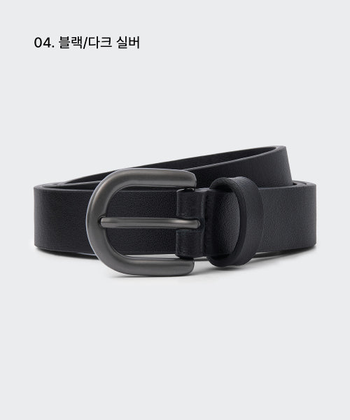 MUSINSA STANDARD WOMAN MUSINSA STANDARD WOMAN Women's Rounded Leather Slim Belt 20mm