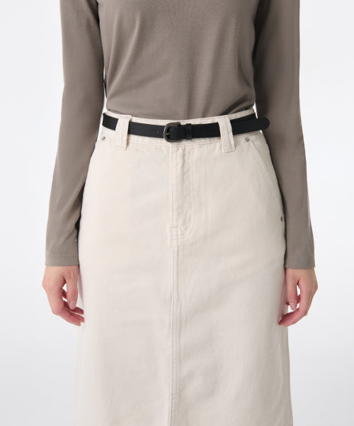 MUSINSA STANDARD WOMAN MUSINSA STANDARD WOMAN Women's Rounded Leather Slim Belt 20mm