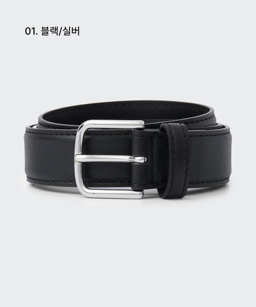 MUSINSA STANDARD WOMAN MUSINSA STANDARD WOMAN Women's Thin Rounded Square Synthetic Leather Belt 25mm
