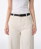 MUSINSA STANDARD WOMAN MUSINSA STANDARD WOMAN Women's Thin Rounded Square Synthetic Leather Belt 25mm
