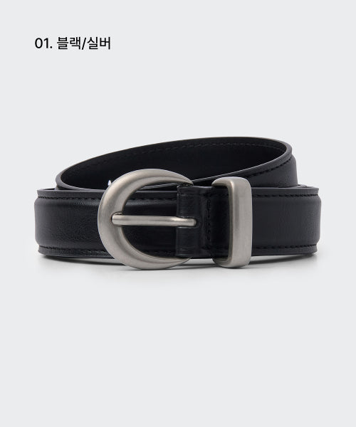 MUSINSA STANDARD WOMAN MUSINSA STANDARD WOMAN Women's Crescent Synthetic Leather Slim Belt_20mm