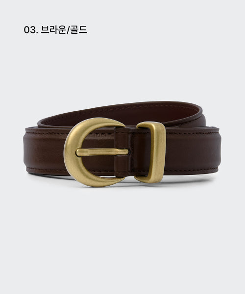 MUSINSA STANDARD WOMAN MUSINSA STANDARD WOMAN Women's Crescent Synthetic Leather Slim Belt_20mm