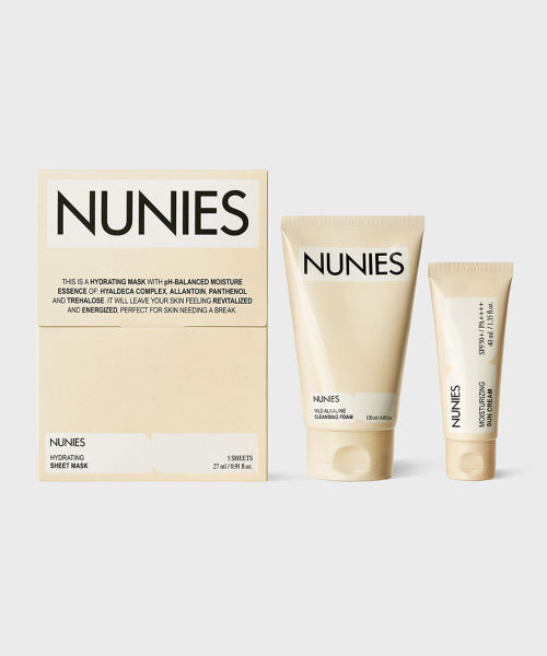 NUNIES NUNIES Moisture Care Set 120ml Cleansing Foam + 40ml Sunscreen