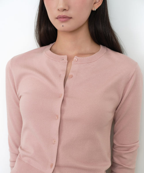 MUSINSA STANDARD WOMAN MUSINSA STANDARD WOMAN Cardigan Slim Fit [Rose Water]
