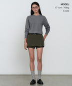 MUSINSA STANDARD WOMAN MUSINSA STANDARD WOMAN Women's Essential Round Neck Knit [Medium Gray]