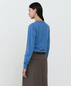 MUSINSA STANDARD WOMAN MUSINSA STANDARD WOMAN Women's Essential Round Neck Knit [Blue]