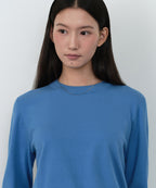 MUSINSA STANDARD WOMAN MUSINSA STANDARD WOMAN Women's Essential Round Neck Knit [Blue]
