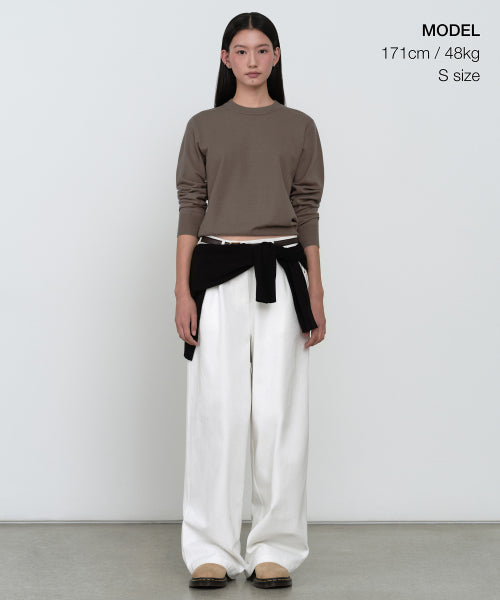 MUSINSA STANDARD WOMAN MUSINSA STANDARD WOMAN Women's Essential Round Neck Knit [Taupe]