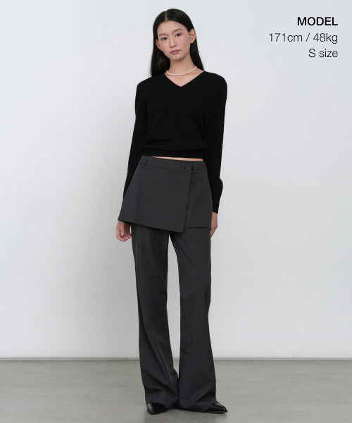 MUSINSA STANDARD WOMAN MUSINSA STANDARD WOMAN Women's Essential V Neck Knit [Black]