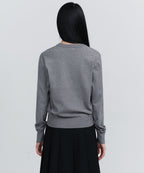 MUSINSA STANDARD WOMAN MUSINSA STANDARD WOMAN Women's Essential V Neck Knit Medium Gray