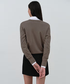 MUSINSA STANDARD WOMAN MUSINSA STANDARD WOMAN Women's Essential V Neck Knit [Taupe]