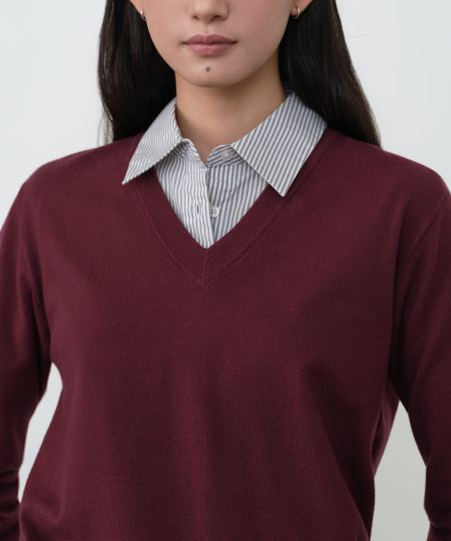 MUSINSA STANDARD WOMAN MUSINSA STANDARD WOMAN Women's Essential V Neck Knit [Size]