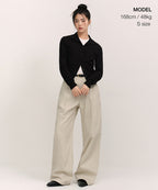 MUSINSA STANDARD WOMAN MUSINSA STANDARD WOMAN Women's Essential High Neck Cardigan (Black)
