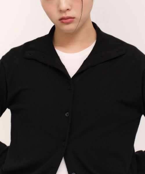 MUSINSA STANDARD WOMAN MUSINSA STANDARD WOMAN Women's Essential High Neck Cardigan (Black)