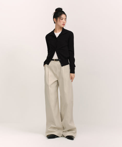 MUSINSA STANDARD WOMAN MUSINSA STANDARD WOMAN Women's Essential High Neck Cardigan (Black)