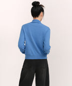 MUSINSA STANDARD WOMAN MUSINSA STANDARD WOMAN Cardigan High Neck [Blue]