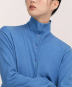 MUSINSA STANDARD WOMAN MUSINSA STANDARD WOMAN Cardigan High Neck [Blue]