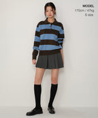 MUSINSA STANDARD WOMAN MUSINSA STANDARD WOMAN Women's Bold Stripe Collared Knit [Size]