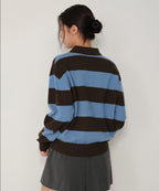 MUSINSA STANDARD WOMAN MUSINSA STANDARD WOMAN Women's Bold Stripe Collared Knit [Size]