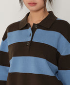 MUSINSA STANDARD WOMAN MUSINSA STANDARD WOMAN Women's Bold Stripe Collared Knit [Size]