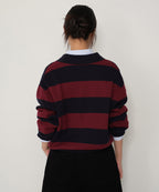MUSINSA STANDARD WOMAN MUSINSA STANDARD WOMAN Women's Bold Stripe Collared Knit [Size]