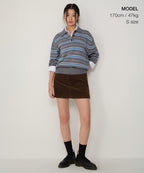 MUSINSA STANDARD WOMAN MUSINSA STANDARD WOMAN Women's Multi-Stripe Collared Knit [Gray] Size
