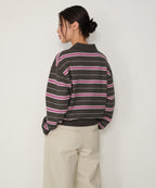 MUSINSA STANDARD WOMAN MUSINSA STANDARD WOMAN Women's Multi-Stripe Collared Knit [Pink] Size