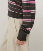 MUSINSA STANDARD WOMAN MUSINSA STANDARD WOMAN Women's Multi-Stripe Collared Knit [Pink] Size
