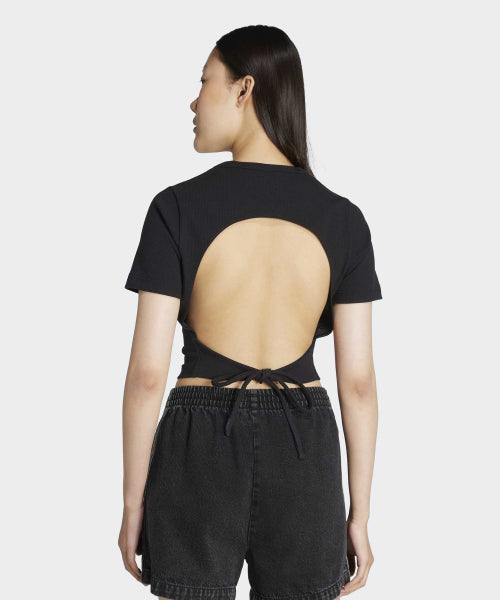 ADIDAS ADIDAS Cut Out Lip Tee - Black