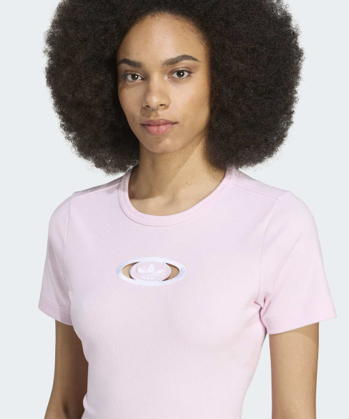 ADIDAS ADIDAS Cut Out Lip Tee - Pink