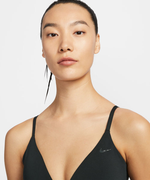 NIKE NIKE Foam Light Support Pad Triangle Sports Bra - Black: Smoke Gray
