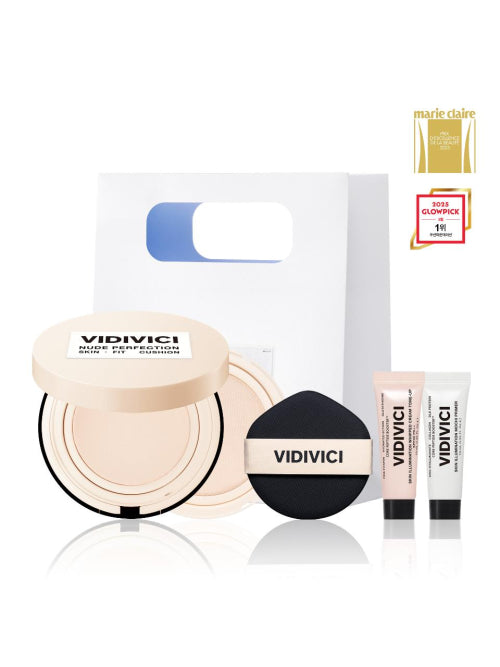 VIDIVICI VIDIVICI Nude Perfection Skin Fit Cushion SPF50+ PA++++ (Main Product + Refill)