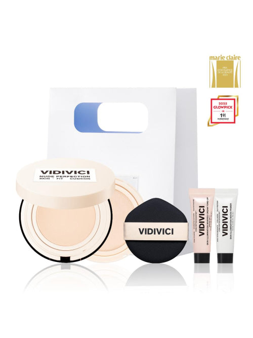 VIDIVICI VIDIVICI Nude Perfection Skin Fit Cushion SPF50+ PA++++ (Main Product + Refill)