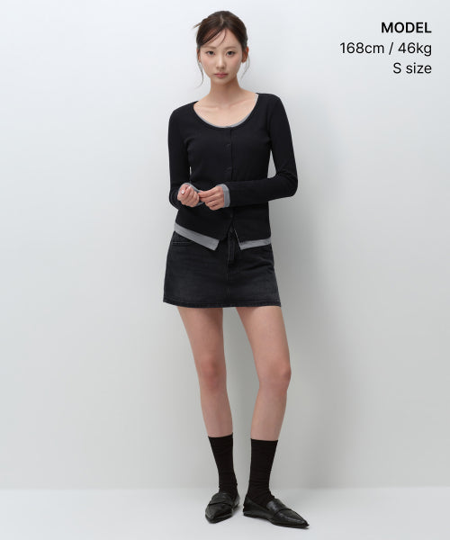 MUSINSA STANDARD WOMAN MUSINSA STANDARD WOMAN Cardigan Slim Fit [Black]