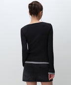 MUSINSA STANDARD WOMAN MUSINSA STANDARD WOMAN Cardigan Slim Fit [Black]